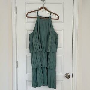 Halter top dress. Teal. Flowy XXL